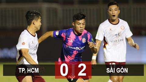 CLB TP.HCM 0 – 2 Sài Gòn FC: Thầy trò HLV Trương Việt Hoàng rơi xuống đáy bảng!